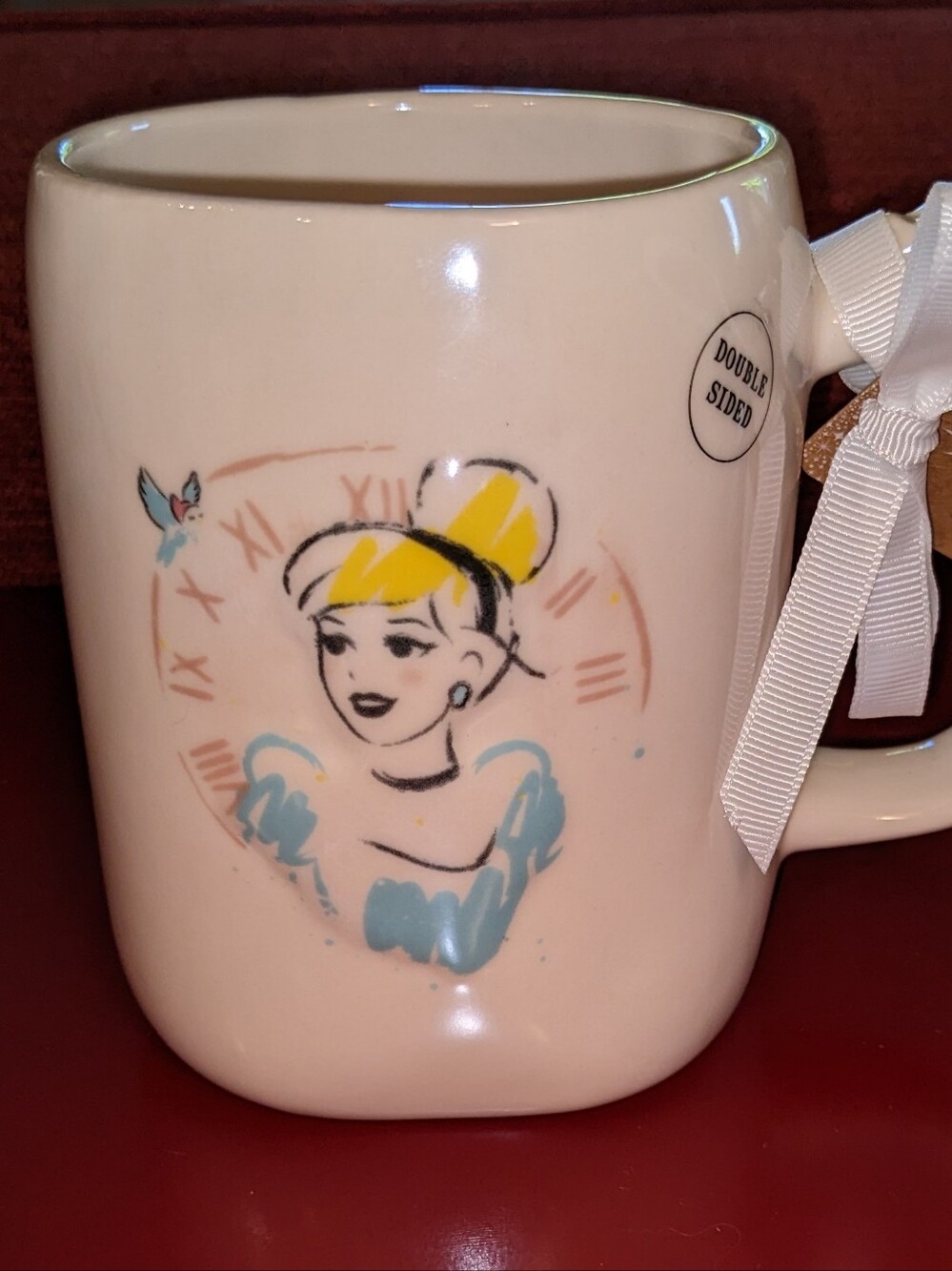 Rae Dunn Cinderella Mug Double Sided Dream Come True Disney Princess Artisan New